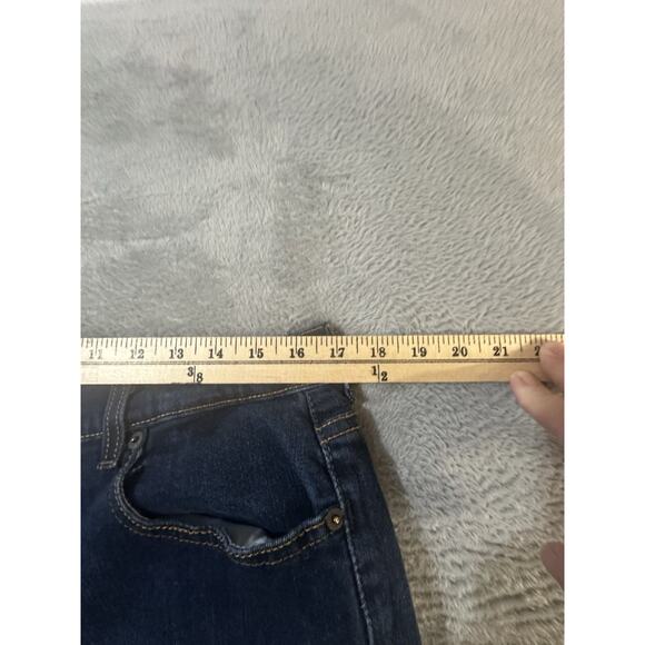 Levi’s Women’s 515 Bootcut Jeans Dark Wash Size 16 Short Mid Rise Stretch Denim - Picture 8 of 9